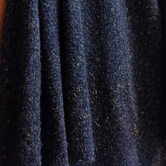 Charter Club open knit cardigan. Blue with brown/orange flecks. Women's M. - Picture 6 of 14